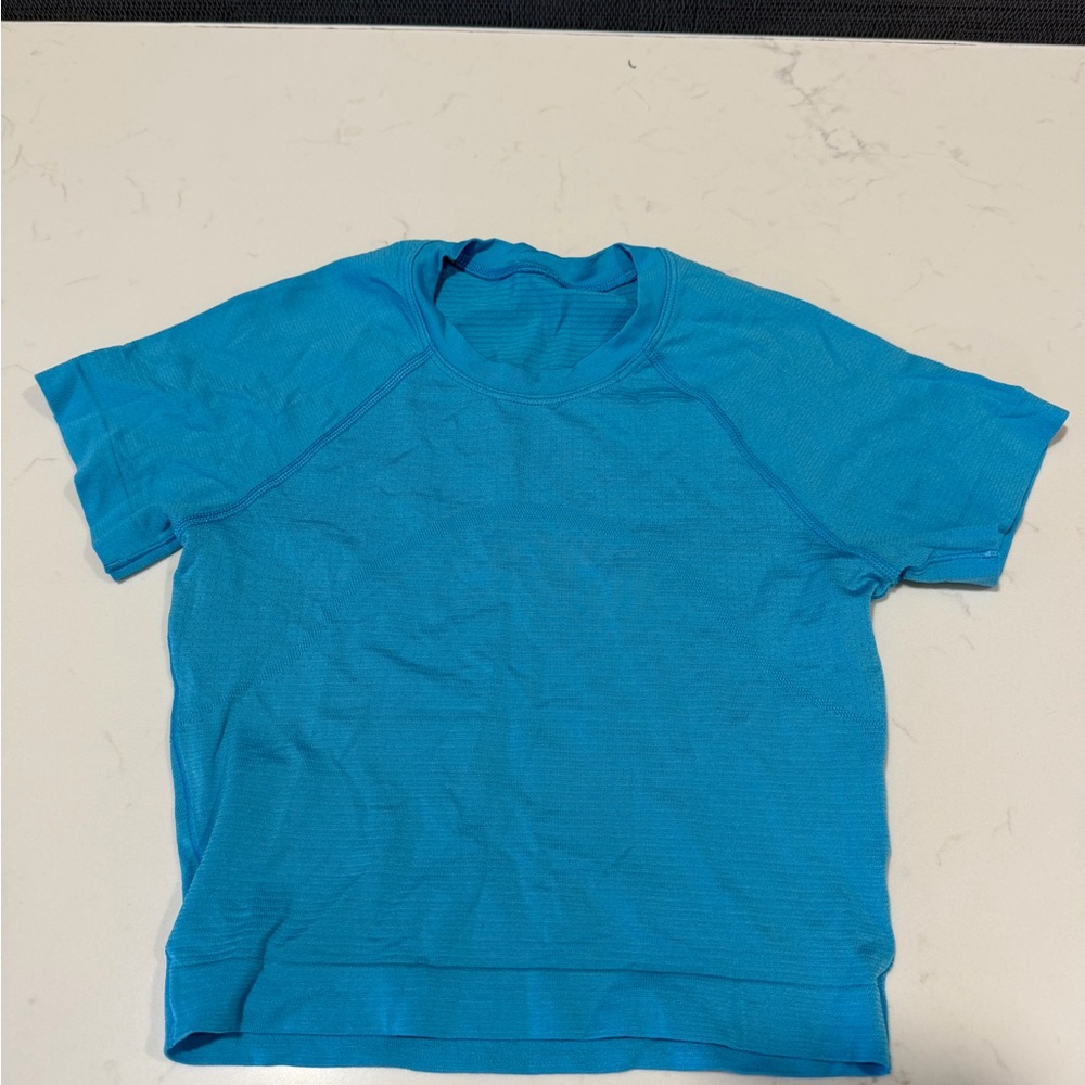 lululemon athletica Bright Blue Crop Top